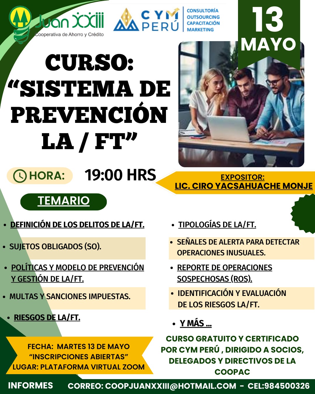 CURSO: "SISTEMA DE PREVENCIÓN LA/FT"
